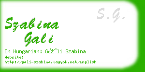 szabina gali business card